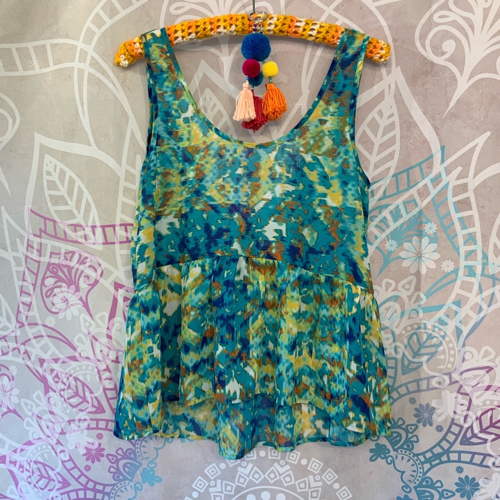 Sheer Festival Peplum Top